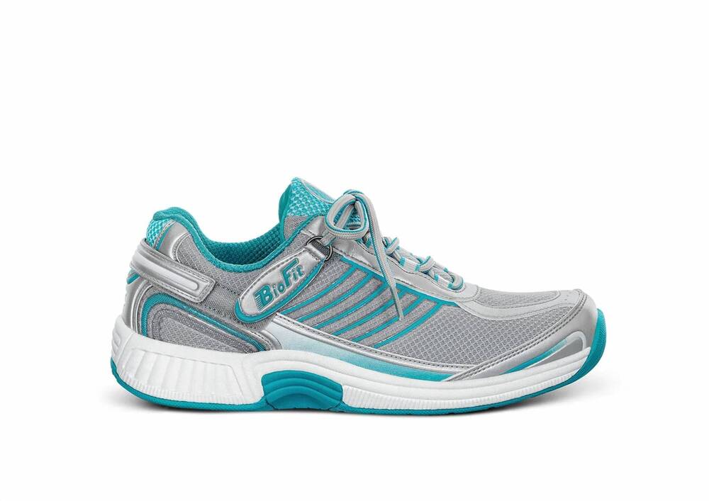 NEW ORTHOFEET women's nira verve tie-less orthopedic sneakers in turquoise